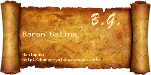 Baron Galina névjegykártya